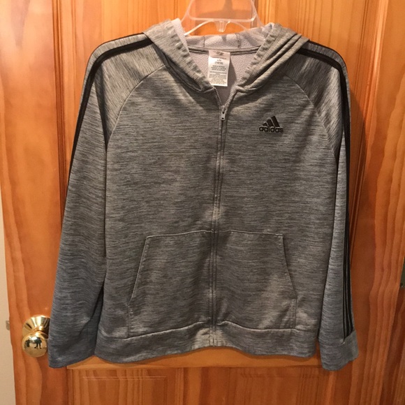 Adidas Boys’ Zip Front Hooded Jacket - Picture 4 of 8